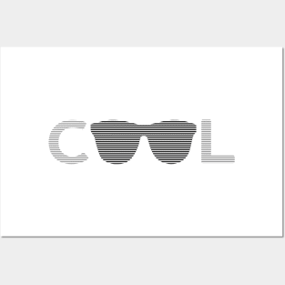 Cool - sunglass - black and gray. Posters and Art